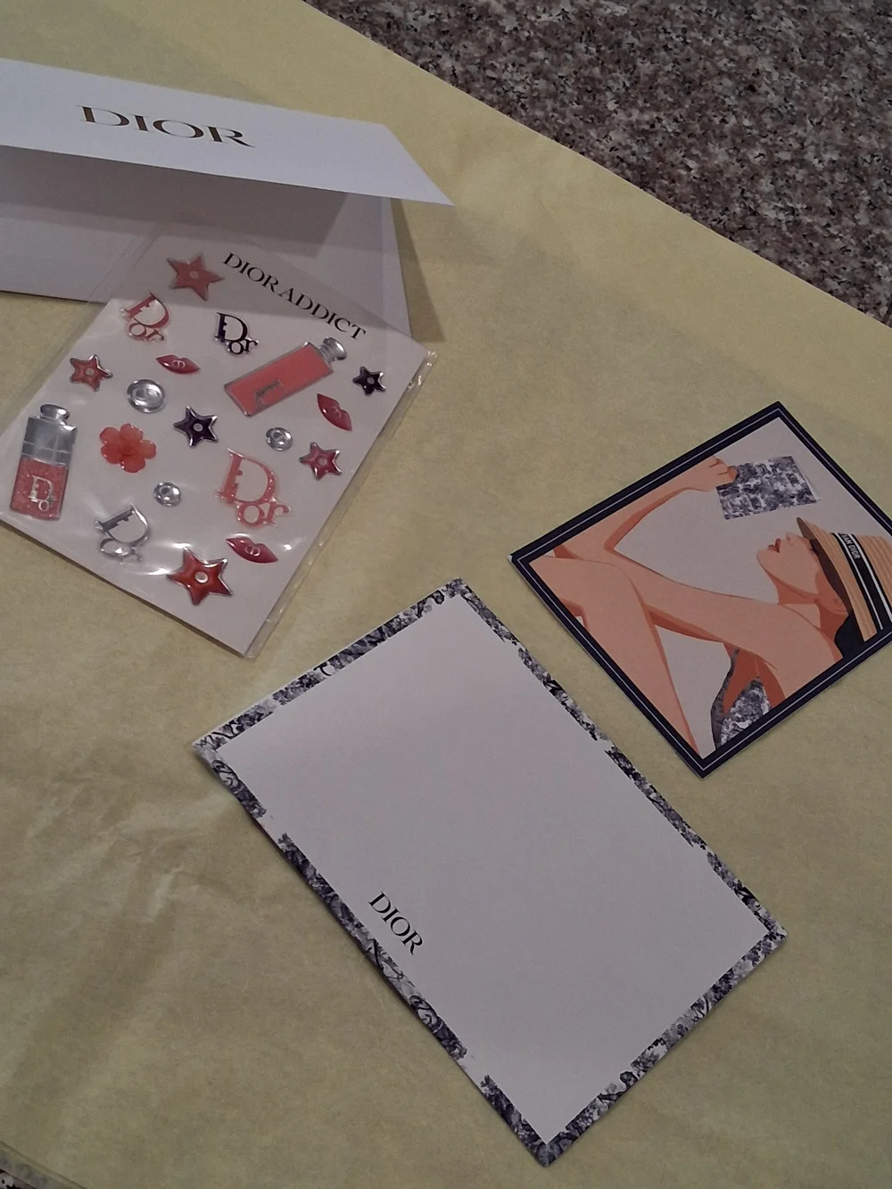 Dior Pink, Silver & Purple Lip and Star Sticker Sheet - Dior Addict